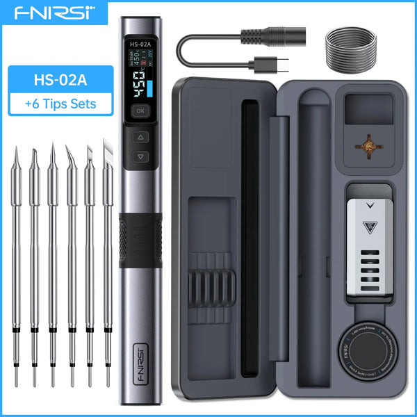 FNIRSI HS-02 Adjustable Temperature Soldering Iron DC 20V 100-450 Welding Solder Rework detail image 7