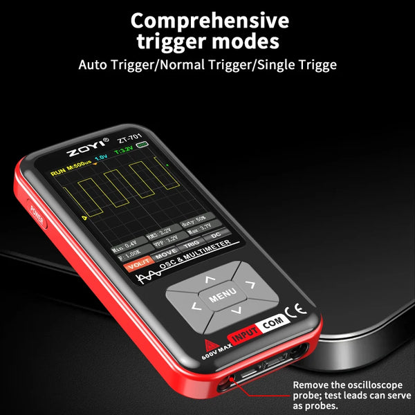 ZOYI digital oscilloscope ZT-701 handheld small portable multimeter 2-in-1 intelligent detail image 4