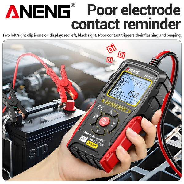 ANENG BT175 12V 24V Car Battery Tester Digital Alternator Automotive Analyzer Display Screen detail image 3