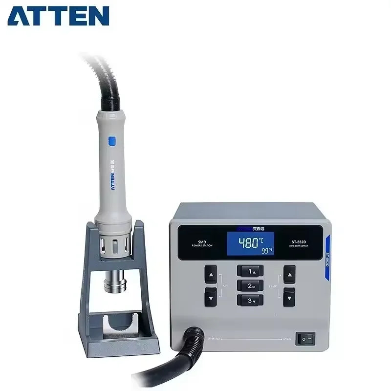 ATTEN ST-862D Hot Air Gun Soldering Station Lead-free 110V/220V 1000W BGA Rework Station detail image 3
