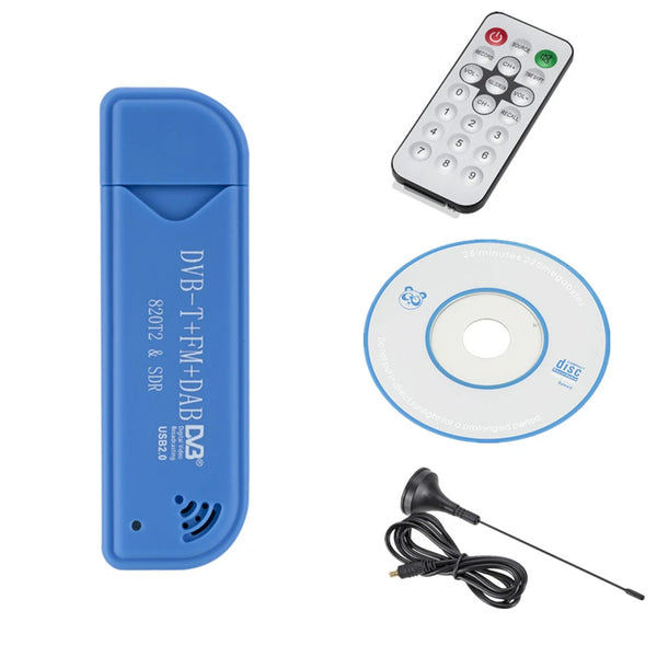 Mini Portable TV stick 820T2 Digital USB 2.0 TV Stick DVB-T + DAB + FM RTL2832U Support SDR detail image 3