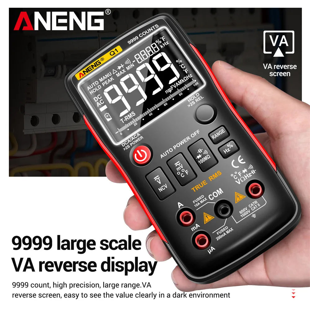 ANENG Q1 Digital Multimeter 9999 Analog Tester True RMS Professional Multimetro DIY detail image 2