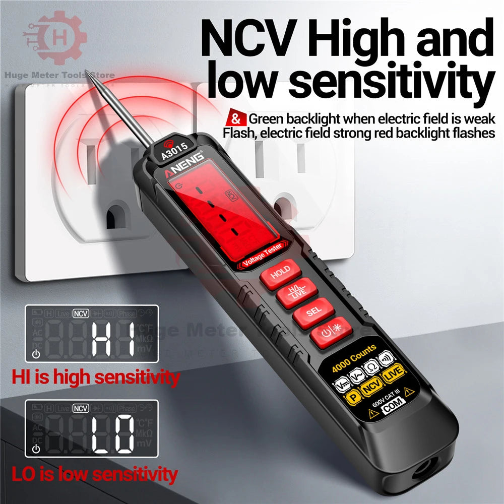 ANENG Digital Car Voltage Tester Pen AC/DC Voltage 600V Smart Non-Contact Auto Ohm Diode detail image 3