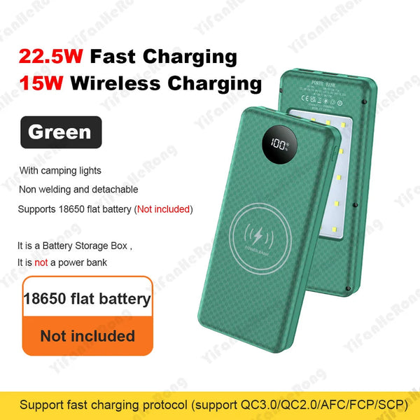 DIY Dual USB Type C Box 18650 Battery Power Case Digital Display for 8x18650 Battery detail image 13