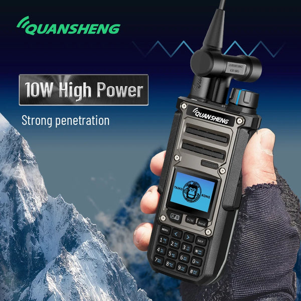 QUANSHENG TK11 8 VER.2 Metal Shell 10W 3000mAh Two Way Radio Walkie Talkie Taiko Kong CE FCC ROHS