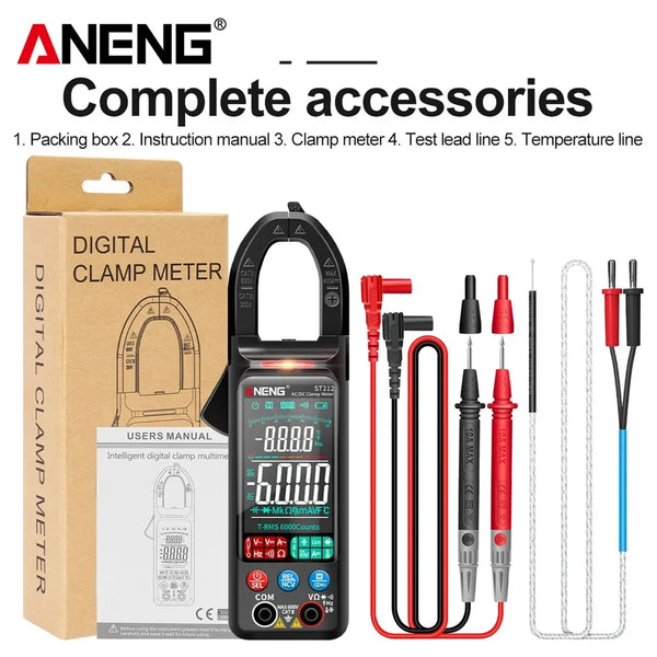 ANENG ST212 Digital Clamp Meter Multimeter 6000 Counts DC/AC Current 400A Amp Multimeter detail image 8