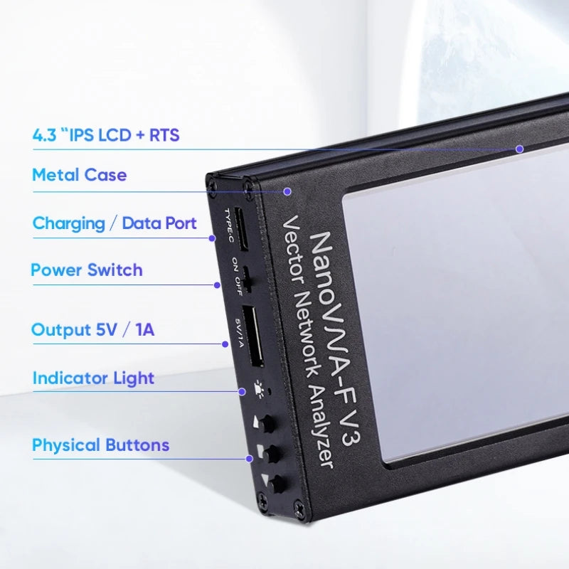 Latest NanoVNA-F V3 4.3 inch 6GHz HF VHF UHF Vector Network Analyzer Antenna Analyzer SWR detail image 4