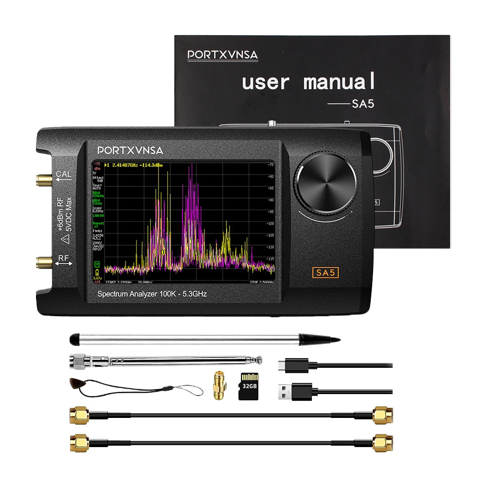 4 Inch IPS LCD SA5 Multi Functional Handheld Spectrum Analyzer 100k-5.3GHz 2-in-1 Signal detail image 8