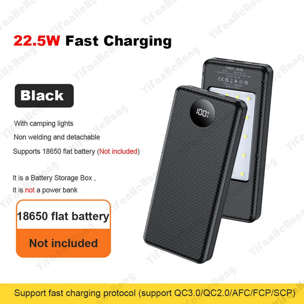 DIY Dual USB Type C Box 18650 Battery Power Case Digital Display for 8x18650 Battery detail image 9