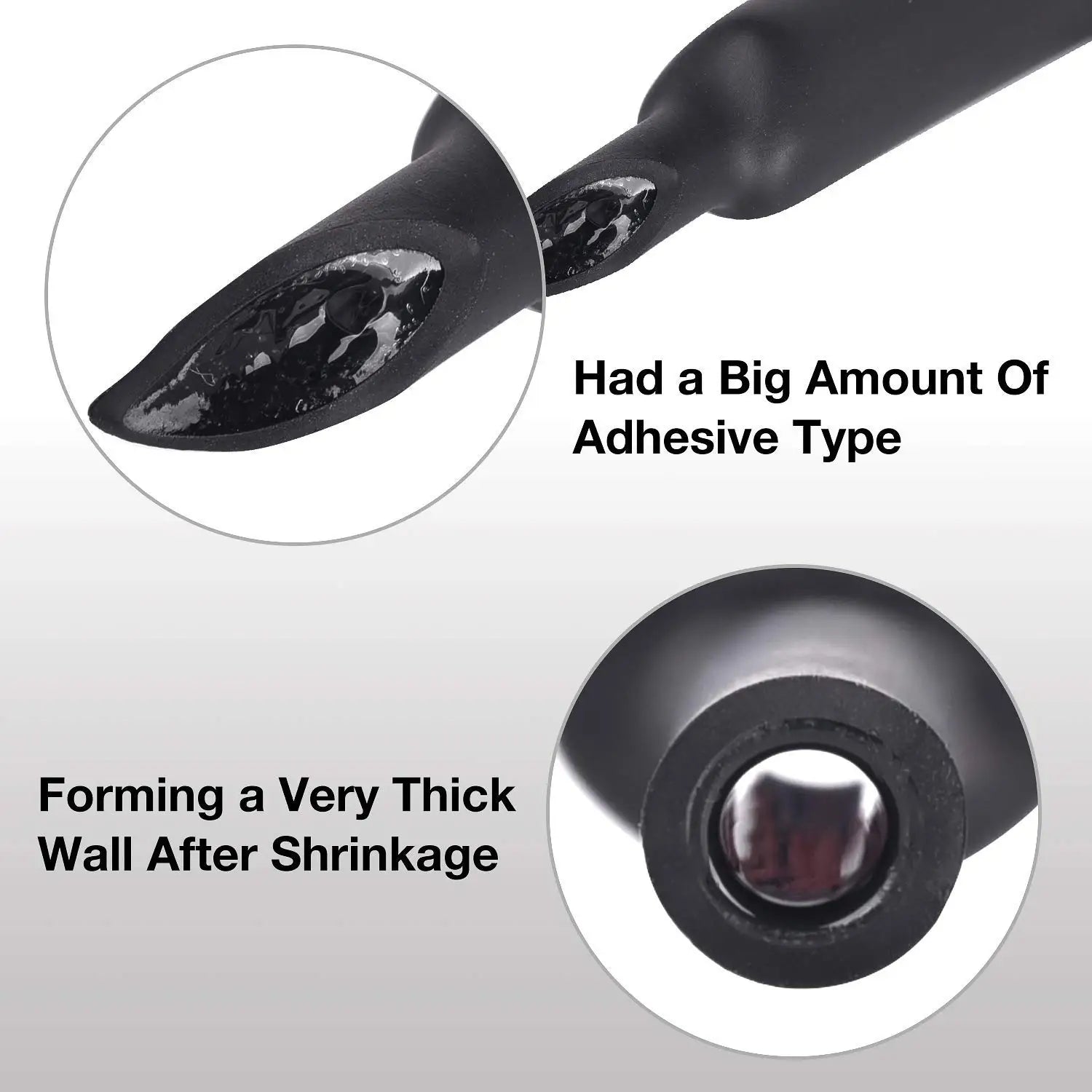 Φ4mm-Φ24mm Heat Shrink Tubing-4:1 Ratio Dual Wall Adhesive Lined Shrinkable Wire Wrap Tube Waterproof Industrial Black