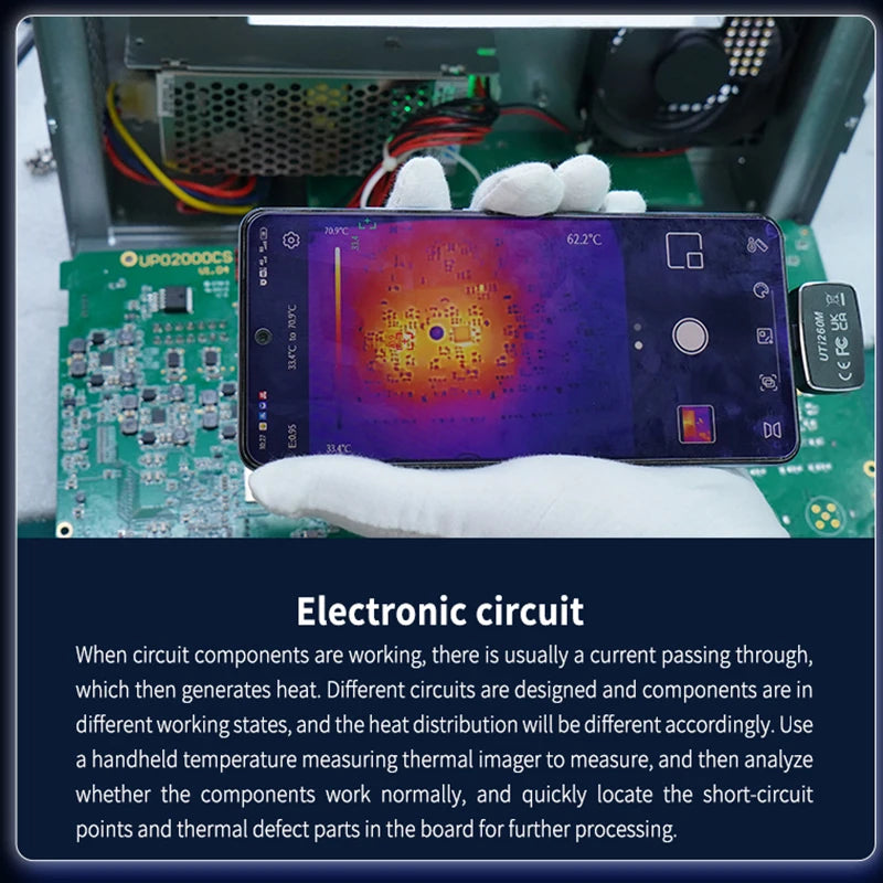 UNI-T Thermal Imager For Smart Phone UTI260M UTI256M 256x192 Pixel Thermographic Camera detail image 5