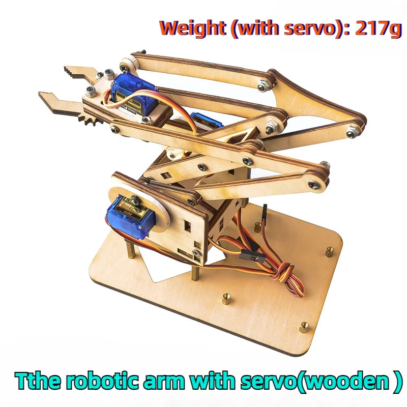 SG90 MG90S 4 DOF Unassembly Acrylic Mechanical Arm Robot Manipulator Claw for Arduino Maker detail image 10