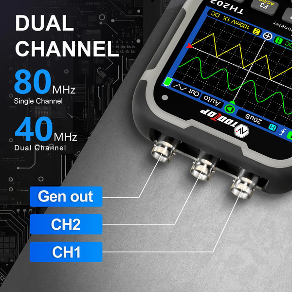 TOOLTOP TH202 4in1 256x192 Thermal Camera 2 Channels 80MHz Oscilloscope Multimeter PCB detail image 3