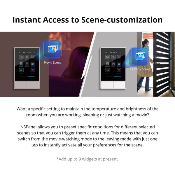 SONOFF NSPanel HMI LCD Smart Scene White Wall Switch EU/US Thermostat All-in-One Control via eWeLink APP Support Alexa Google