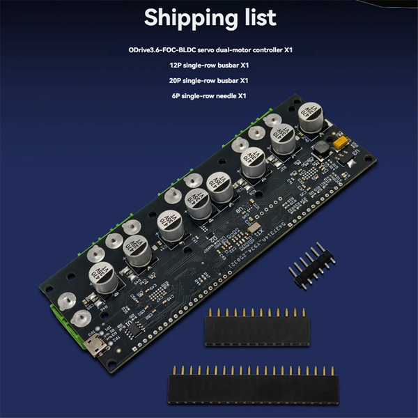A72Z ODrive3.6 56V FOC-BLDC Servo Dual Motor Controller STM32F4 Support Multiple Encoder detail image 5