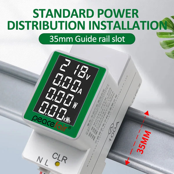 PZEM-008 Din Rail Electricity Digital Power Energy Meter Watt Kwh Wattmeter Monitor Ammeter detail image 2