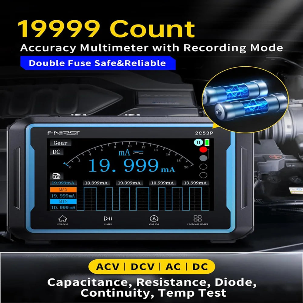FNIRSI 2C53P 3-IN-1 Dual Channel Tablet Touchable Oscilloscope Multimeter detail image 4
