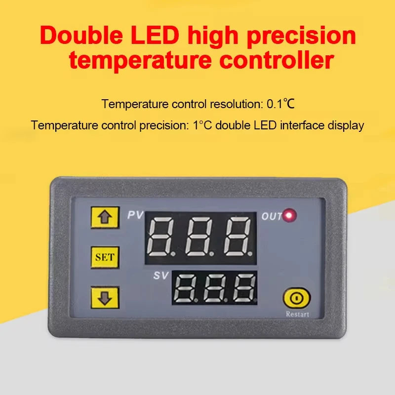 W3230 Mini Digital Temperature Controller 12V 24V 220V Thermostat Regulator Heating Cooling detail image 2
