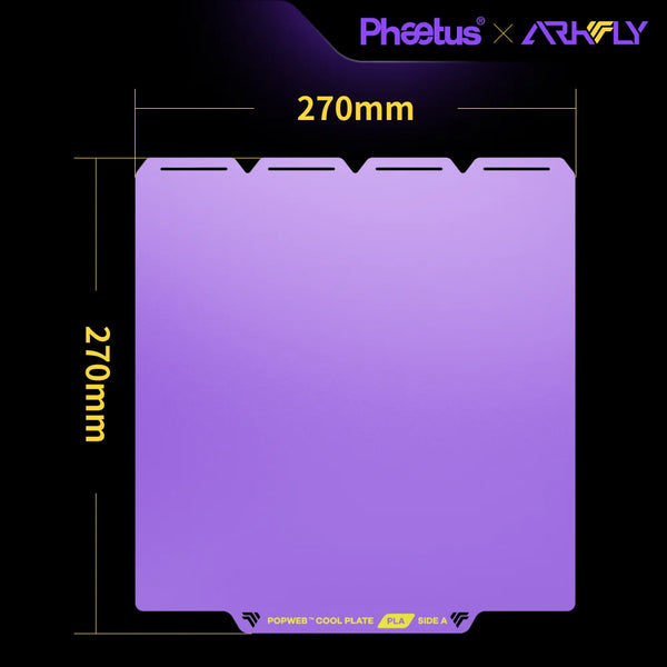 Phaetus Build Plate Cobweb/POPweb Cool Plate P2S X2D H2D H2C A1/X1/P1 A2L A1 Mini AD5MX Voron 300/350 K1C K2 Plus Qidi Plus4 MK4