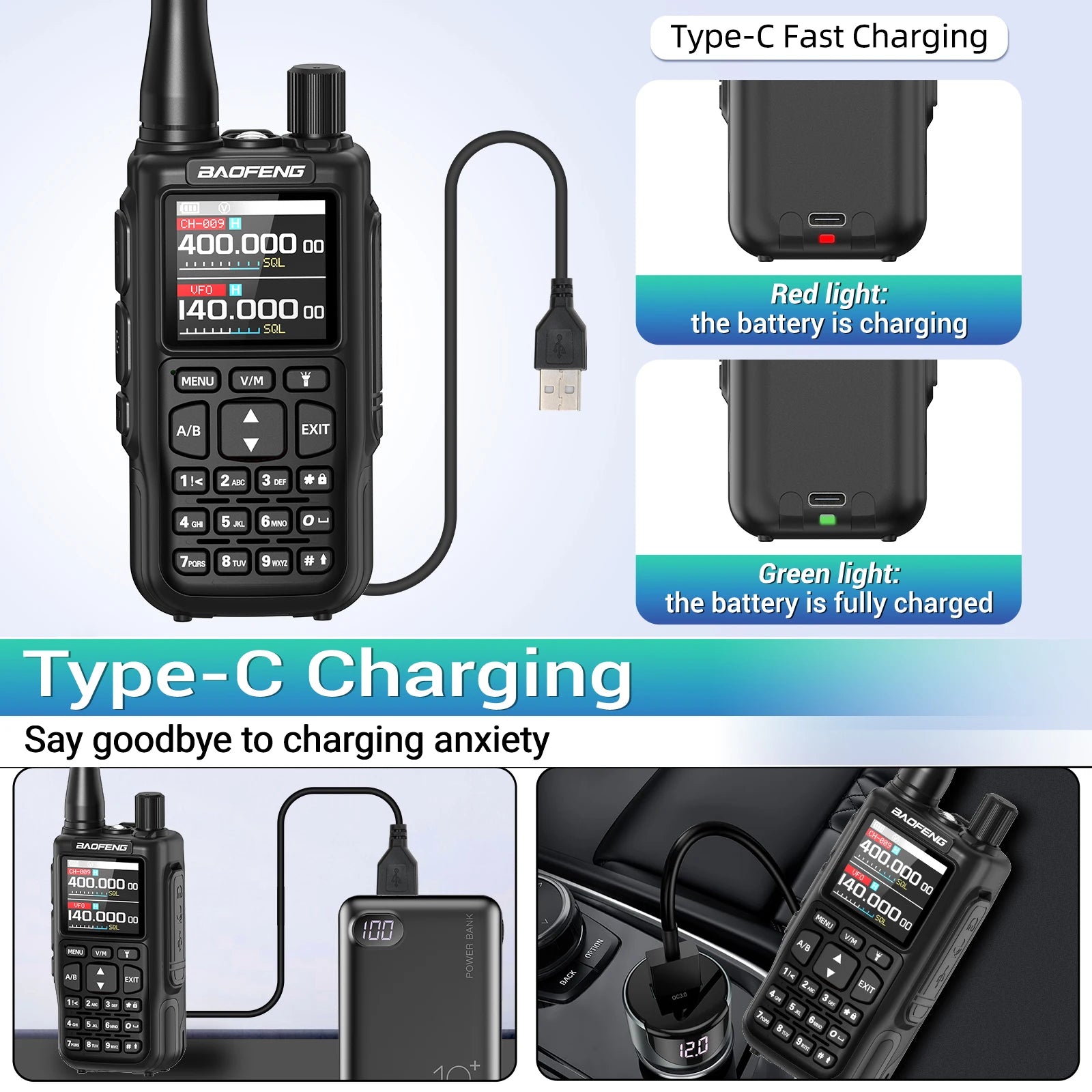 BAOFENG MINI 5 Walkie Talkie Multi Band Bluetooth Programming Dual PTT 2200mAh Copy Frequency New Upgrade UV 5R Mini Ham Radio