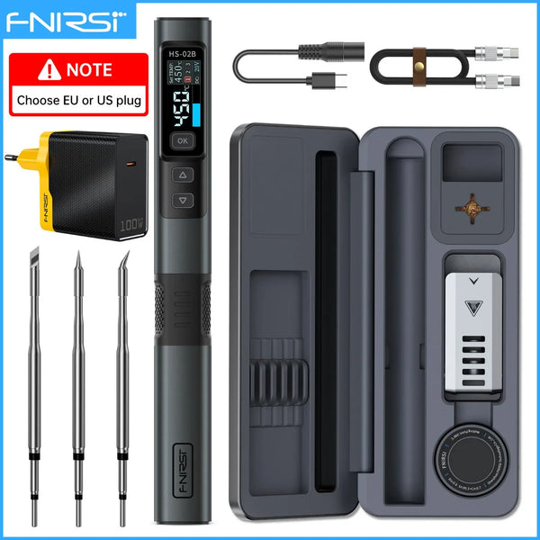 FNIRSI HS-02 Adjustable Temperature Soldering Iron DC 20V 100-450 Welding Solder Rework detail image 11