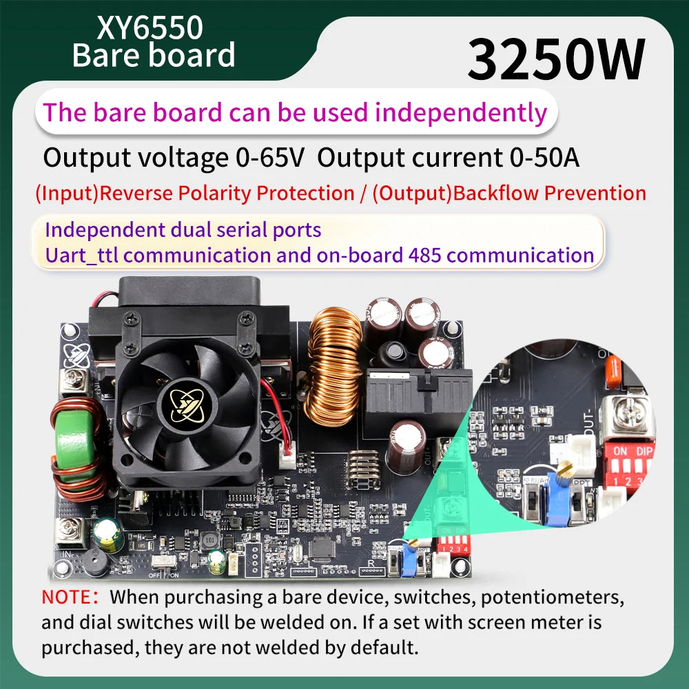 XY6550S 3250W 50A CNC Buck Power Supply Direct Current Stabilized Voltage Constant Voltage detail image 4