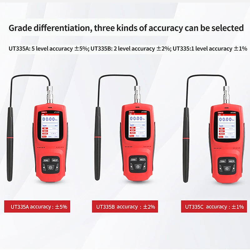 UNI-T Handheld Digital Gauss Meter UT335A UT335B 0-3000mT Automatic Manual Zeroing For detail image 2