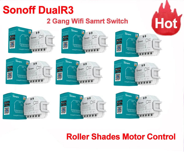 SONOFF Dual R3 2 Gang Wifi Smart Switch Dual Relay Module With Power Metering Smart Roller Shutter Switch product image