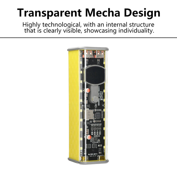 8*18650 Battery Case PD 45W Super Fast Charging Transparent Rechargeable Case Weldless Box With Outdoor L product image