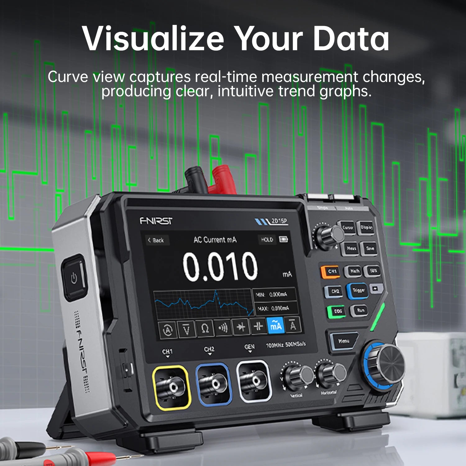 FNIRSI 2D15P Touch Screen Oscilloscope Multimeter Signal Generator detail image 5