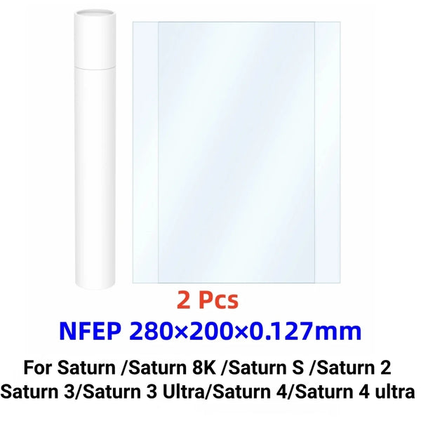 NFEP Film 10.1 inch 280x200x0.127mm PFA Film For ELEGOO Saturn 2 Saturn 3 Ultra Saturn 4 Ultra 3D Printer Parts LCD Accessories