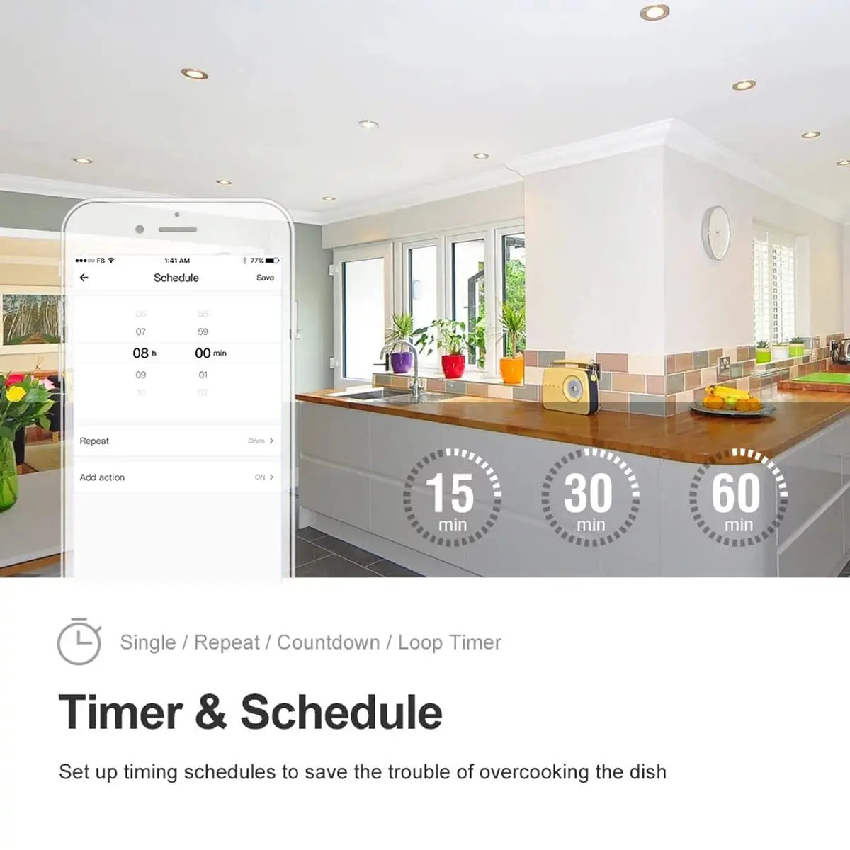 eWeLink 30A High-Power Smart WiFi Relay Switch - Wireless Remote Control via detail image 2