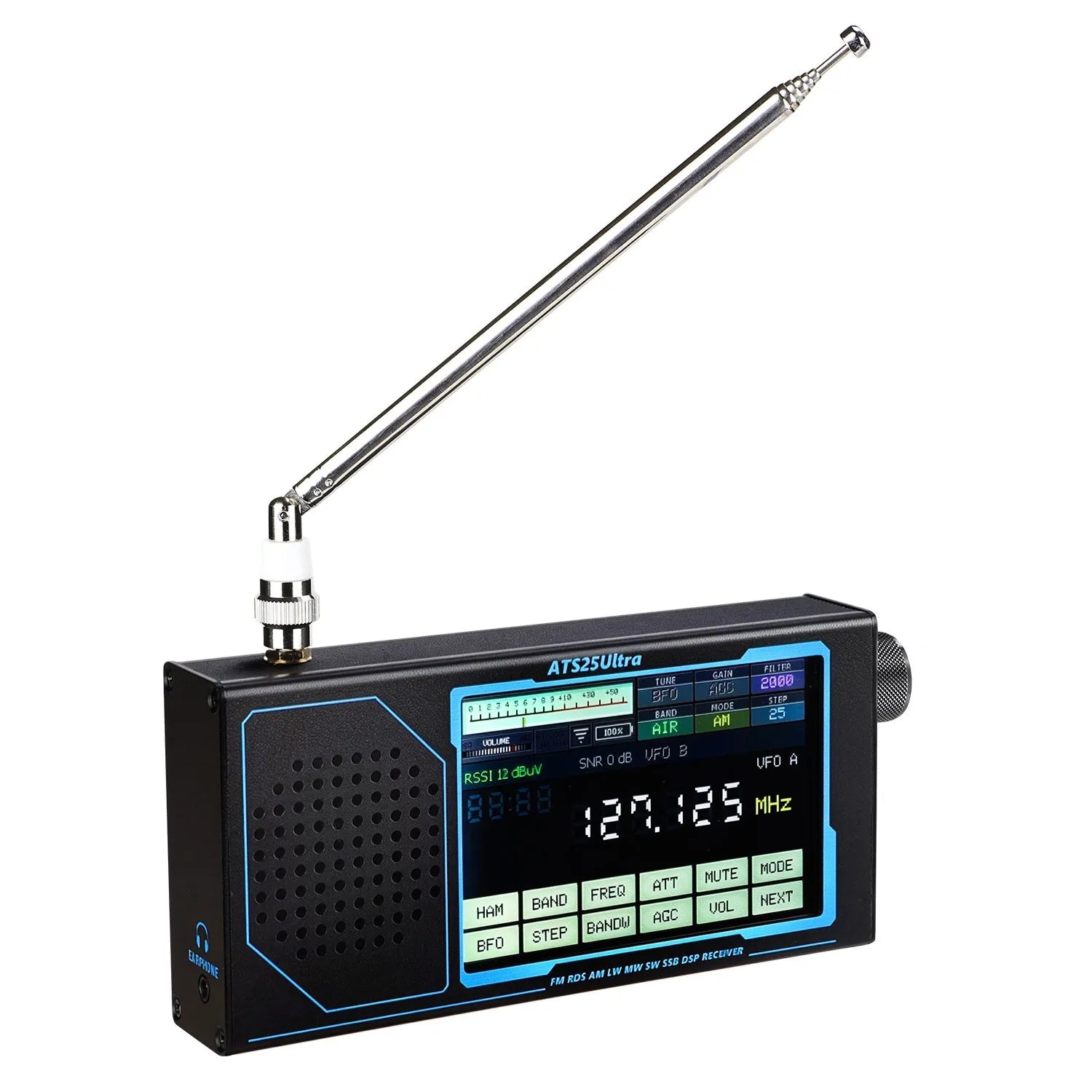 ATS25 ULTRA FM SW SSB MW LW AIR SDR Receiver Aviation Band Receiver Supports Bluetooth WiFi detail image 3