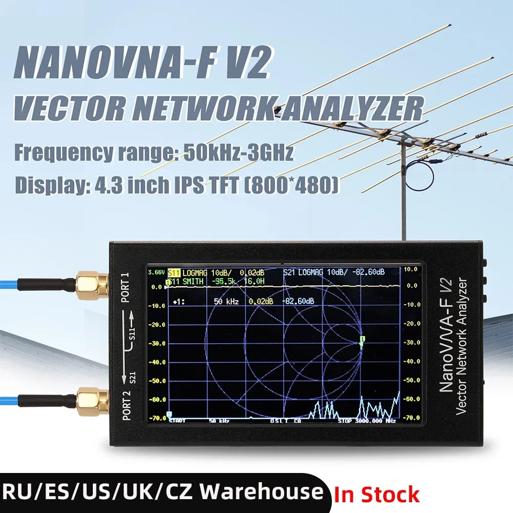 NanoVNA-F V2 4.3 Inch IPS LCD Display Vector Network Analyzer S-A-A-2 Antenna Analyzer Short Wave HF VHF product image