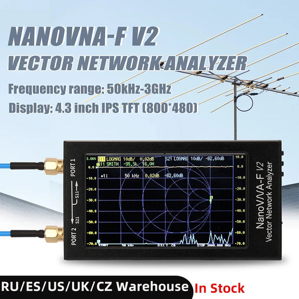 NanoVNA-F V2 4.3 Inch IPS LCD Display Vector Network Analyzer S-A-A-2 Antenna Analyzer Short Wave HF VHF product image
