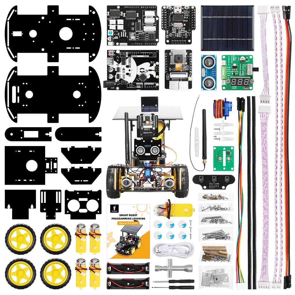 Programmable Robot Car Kit for Arduino Profesional ESP32 Cam Solar Tracking and Charging Set detail image 5