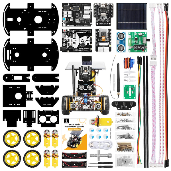Programmable Robot Car Kit for Arduino Profesional ESP32 Cam Solar Tracking and Charging Set detail image 5