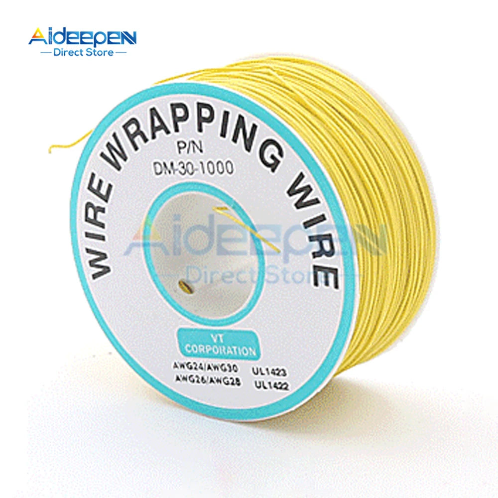 1Pcs 250M 30AWG Wire Cable 8 Color PCB Soldering Fly Iine Breadboard Jumper Colored Insulation Wrap Cable Tinned Pure Copper