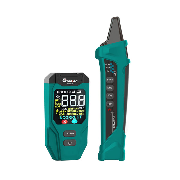 TOOLTOP ET32 Digital Circuit Breaker Finder & Socket Tester with GFCI Trip Time Display EU detail image 7