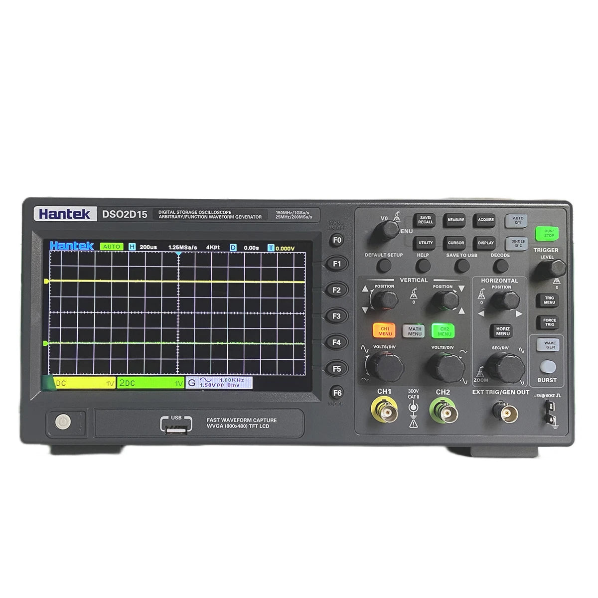 Hantek DSO2D15 Digital Oscilloscope DSO2C10 2D10 2 Channels 150MHz Oscilosc pio 25MHz Signal detail image 3