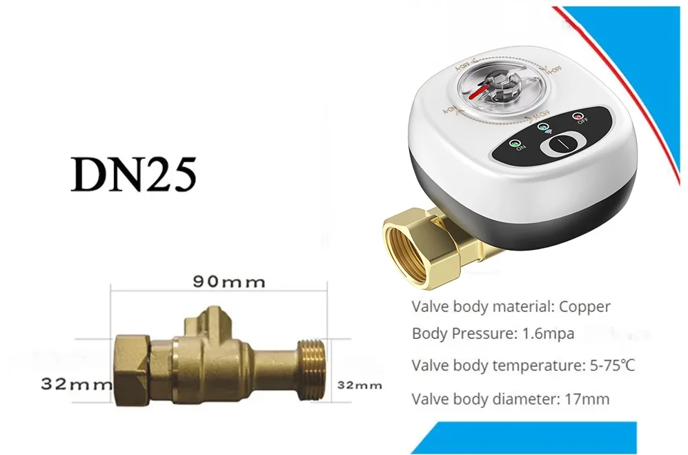 eWelink APP WiFi Smart Valve Water Gas Shutoff Automated Ball Valve DN15/DN20/DN25 Wireless detail image 18