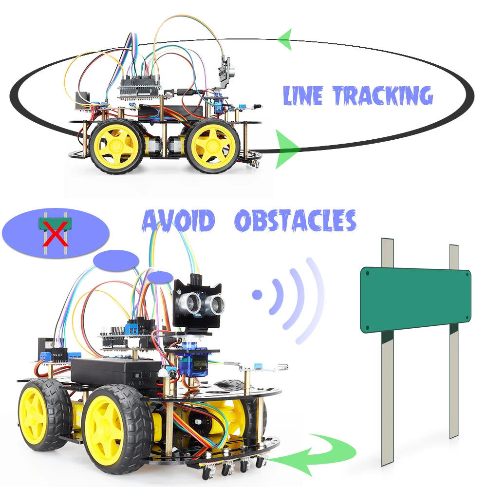 New Smart Robot Car Coding Kit for Arduino Programming Great Fun Education Learning Robotic detail image 2