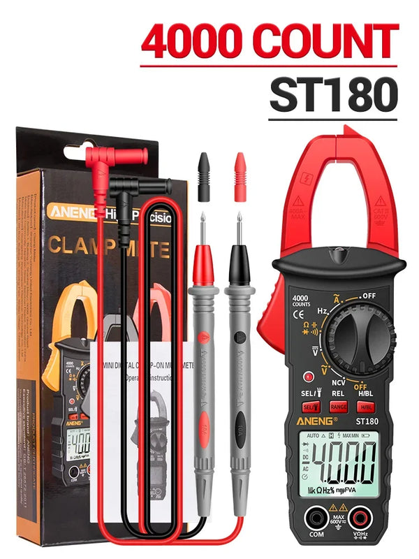 ANENG ST180 Digital Clamp Meter 4000 Counts Ammeter Voltage Multimeter AC Current Tester Car detail image 7