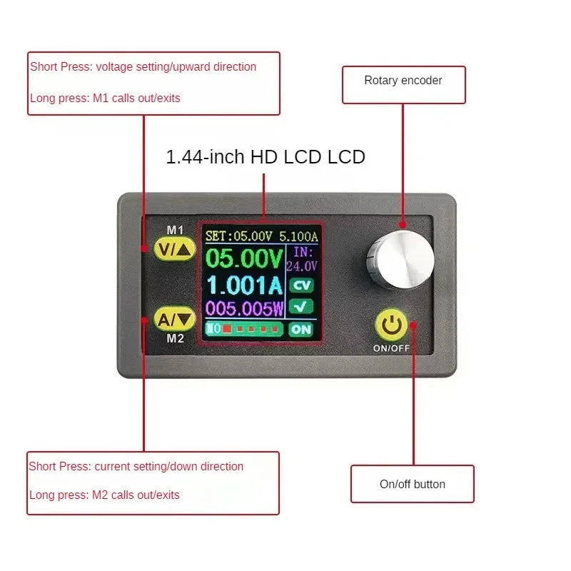 WZ3605E DC DC Buck Boost Converter CC CV 36V 5A Power Module Adjustable Regulated laboratory detail image 3