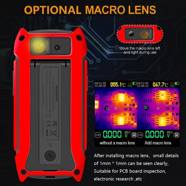 TOOLTOP ET14S 2.8inch Thermal Imager AC/DC Current Voltage Multimeter ISR 240x240 IR Camera detail image 3