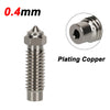 For Elegoo Neptune 4 Max/4 Plus Brass Copper Plated Hardened Steel Nozzle Upgraded Nozzle High Speed Nozzles Hotend Kit