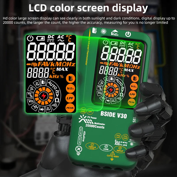 BSIDE V30 Digital Multimeter 20000counts Smart Infrared Temperature Tester T-RMS 1500V DC AC detail image 4
