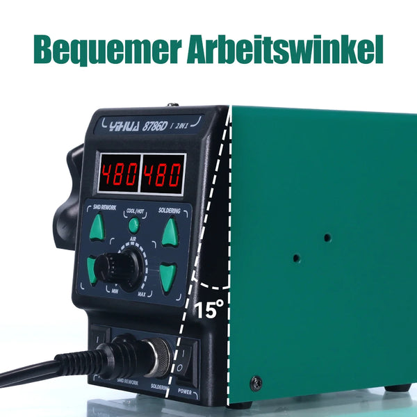 YIHUA 8786D Soldering Iron Hot Air Soldering Station DIY Digital Rework Station Phone Repair detail image 4