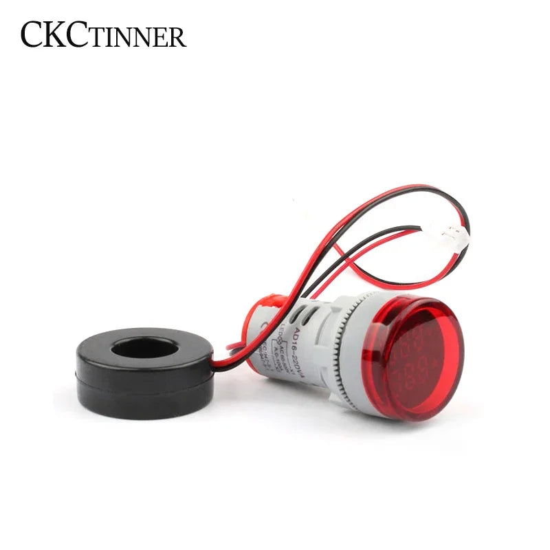 22mm AD16-22DVA Round LED Dual Display Volt Ampermeter Voltmeter 60-500V Ammeter Digital detail image 7