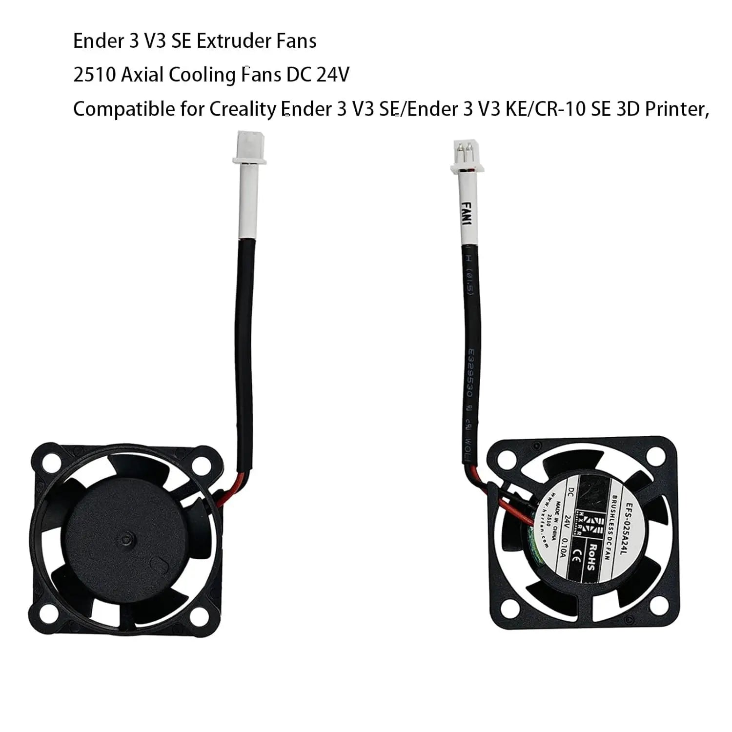 Creality Official Ender 3 V3 SE Fans, 4010 Blower Fan DC 24V 2510 Axial Cooling Fan for Ender3 V3 SE/Ender3 V3 KE 3D Printer par